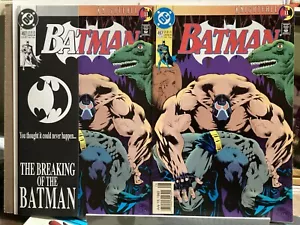 BATMAN #497 DC 1993 BANE BREAKS BATMAN EDICOLA + CARD STOCK VARIANTE 1° STAMPA - Foto 1 di 8