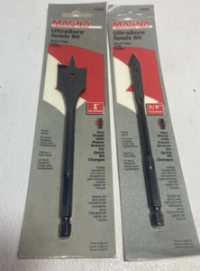 Lote de brocas de pala Magna UltraBore NUEVO borde biselado 3/8" y 1" vástago hexagonal ranura eléctrica - Imagen 1 de 2