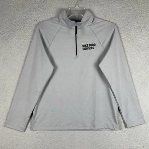 Devon Jones 1/4 Zip Pullover Adult S Grey Long Sleeve Nike Food Services Golf - Picture 1 of 12