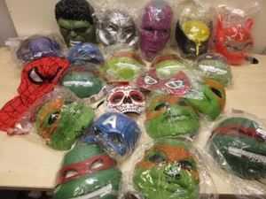 20 SUPERHERO Masks Halloween Dress Up TMNT Wolverine, Ultron, Hulk, Capt America - Picture 1 of 7
