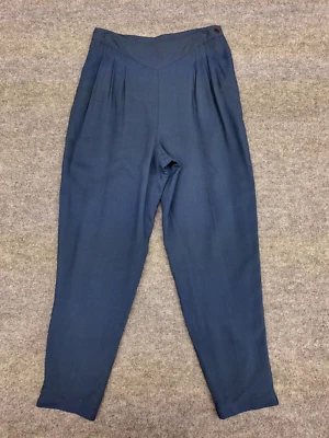 Pantalón vintage Together para mujer talla 12 plisado azul marino forrado cierre cremallera lateral Foto 1 de 4