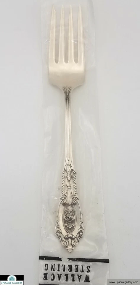 Tenedor de ensalada Wallace Rose Point de plata esterlina 6,5" *NUEVO* Foto 1 de 1