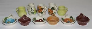Eleven Vintage Miniature Porcelain Ceramic Vases, Six Floral & Five Solid - Picture 1 of 2