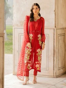 Camisa de gasa Hudhud, pantalón de agarre n red Duptta - Imagen 1 de 5
