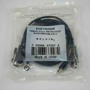 Kit de cables todo en uno Kvm de 6 pies Belkin BKNF3X1962B06 - Imagen 1 de 1