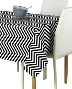 Black Chevron Signature Tablecloths - Assorted Sizes! - Picture 1 of 1