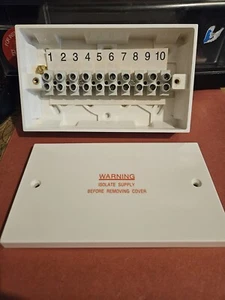 10 Way 15A Junction Box 10 x 15 Amp Terminals, Useful For Heating Wiring Centre - Picture 1 of 6