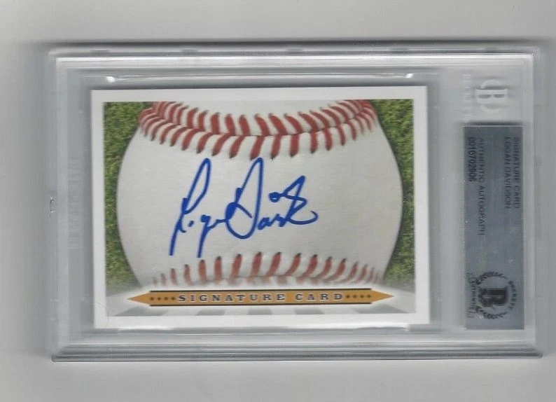 LOGAN DAVIDSON Signature Card AUTO signed BAS Beckett Authentic 2019 Draft - Image 1 of 1