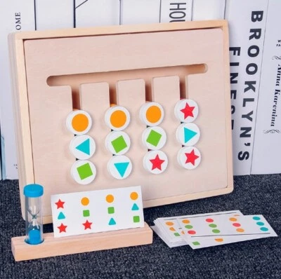 Juego de cuatro colores bloques de construcción para niños entrenamiento lógico rompecabezas juguetes Foto 1 de 4