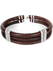 Leather Bracelet handcrafted in Thailand - Picture 1 of 2