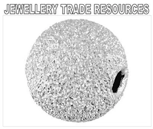STERLING SILVER 3mm HOLLOW BEAD JEWELLERY MAKING PACK OF 10 WITH FROSTED SPARKLE - Picture 1 of 1