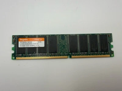Hynix 512MB DDR400 PC3200U CL3 RAM HYMD264646B8J-D43 Untested - Image 1 of 2