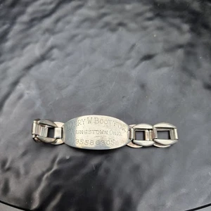Harry W Booty Jr. WW2 Sterling Silver US Army ID Bracelet 21.7g ⚔️ - Picture 1 of 4