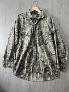 VTG MOSSY OAK The First Perfect Camouflage Camo Hunting Button Shirt USA - Picture 1 of 6