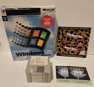 Microsoft Windows 95 Upgrade OS Operating Sys 3.5" Floppy 17 Discs w/orig Box - Picture 1 of 7