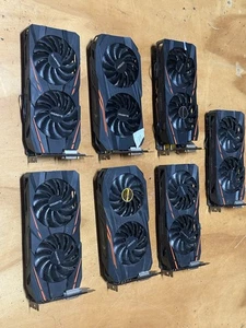 7x GIGABYTE RX 580 Series 8GB GDDR5 GPU Parts lot bulk lot - Picture 1 of 14