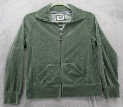 Chaqueta Everlast Mujer Grande Verde Brezo Cremallera Completa Vintage Lavado Bolsillo Pullover Foto 1 de 4