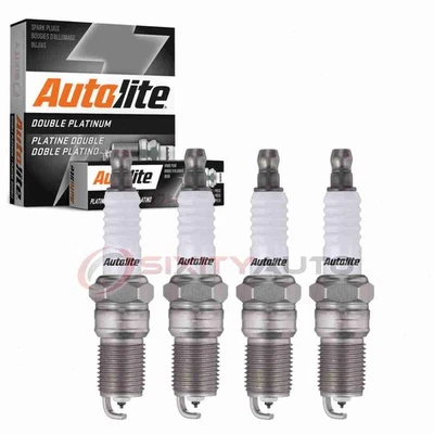 4 pc Autolite Double Platinum Spark Plugs for 1985-1989 Merkur XR4Ti qi - Image 1 of 4