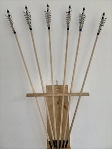 Wooden Arrows 30 Inch Turkey Feather Traditional Hand Made 345 Spine - Picture 1 of 3
