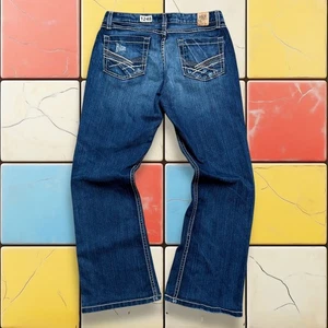BKE Hannah Bootcut Denim Jeans  Y2K Women 29 x 31.5 Blue Dark Wash Stretch USA - Picture 1 of 18