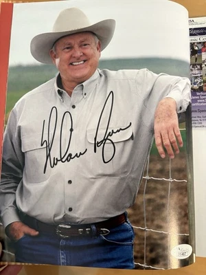 Nolan Ryan Autographed "Beef And Barbecue Cookbook" JSA COA - MLB Texas Rangers - Image 1 of 4