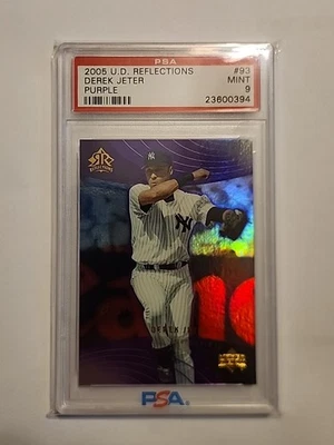 2005 Upper Deck Reflections - Derek Jeter #93 Purple /99 PSA 9 Yankees HOF  - Image 1 of 2