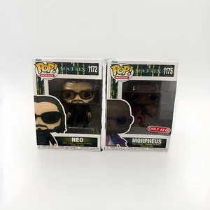 NEW FUNKO POP MOVIES MATRIX NEO 1172 & 1175 MORPHEUS 1174 SET OF 2 - Picture 1 of 13