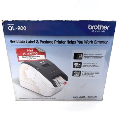 Brother QL-800 open box High-Speed Pro Label & Postage Printer w/ 600' of Labels - Image 1 of 4