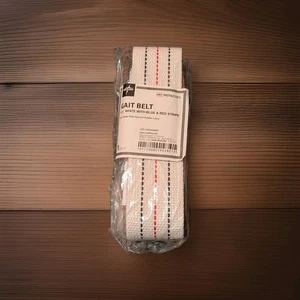 Medline 60" Ganggürtel weiß mit blauen und roten Streifen - Bild 1 von 2