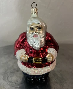 Christopher Radko 1996 Santa and Mrs Claus doppelseitiger Weihnachtsschmuck - Bild 1 von 10