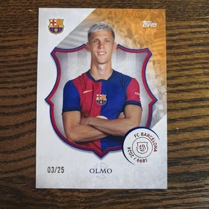 Dani Olmo 2024-25 Topps Barcelona 125 Anniversary Legacy Base Orange /25 - Picture 1 of 2