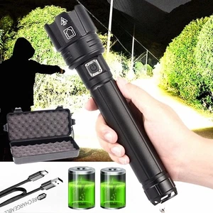 Torcia LED zoomabile 900000LM luce ricaricabile USB campeggio torcia impermeabile - Foto 1 di 9