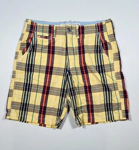 American Eagle Outfitters pantaloncino uomo 34 giallo a quadri lunghezza classica cotone - Foto 1 di 6