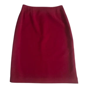 Gonna donna rossa a matita completamente foderata poliestere kick plissettata carriera taglia 6 - Foto 1 di 10