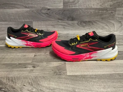 Brooks Catamount 3 Trail Running Shoes Black/Diva Pink/Lemon Chrome Womens 8.5 B - Image 1 of 4