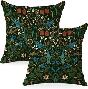 Fundas de almohada vintage con flores, juego de 2 florales policromáticas 889  - Imagen 1 de 6