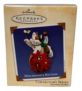 Hallmark Andenken Ornament 2002 schelmische Kätzchen 4. in Serie Katze Weihnachtsstern - Bild 1 von 1