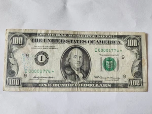 1969 $100. Star note - low production from Minneapolis - # 00001774* - Picture 1 of 2