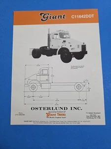 DIAMOND REO Giant " LKW Händler Verkaufsprospekt Merkblatt Original - Bild 1 von 2