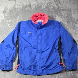 Vintage Columbia Blue And Neon Pink Bugaboo Jacket Mens Medium - Picture 1 of 16