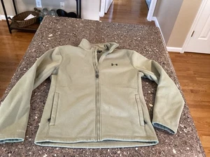 Under Armour Coldgear Storm Full Zip Jacket Women’s Small Olive Green WOW A++ - Picture 1 of 16