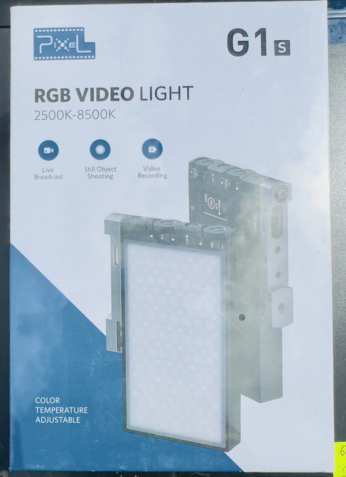 G1s RGB Video Light Built-in 12w Rechargeable Battery LED Camera Light Full Col