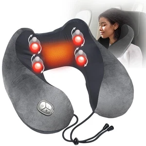 Neck Massager Pillow with Heat - Rechargeable Neck U-Shaped Shiatsu Massage f... - Picture 1 of 7