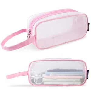 Mesh Pencil Case, Clear Pencil Pouch Pencil Bags, Transparent Pen Holder Bag,... - Picture 1 of 7