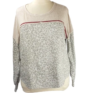 NUEVA Blusa Knox Rosa Multicolor Talla Grande 3X Mezcla Algodón Elástica - Imagen 1 de 4