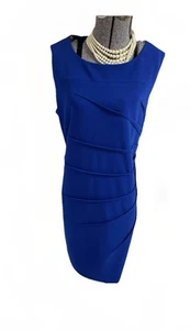 NEW Calvin Klein Dress Size 18W Royal Blue Stretch Dress Cocktail Party NEW $144 - Picture 1 of 22
