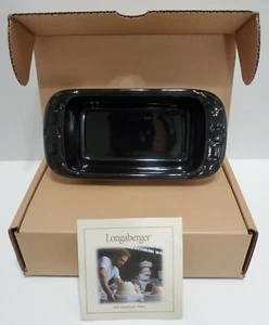 NEW in Box Longaberger Basket EBONY Pottery LOAF DISH- BAKING-SERVING-PAN-Black - Picture 1 of 11