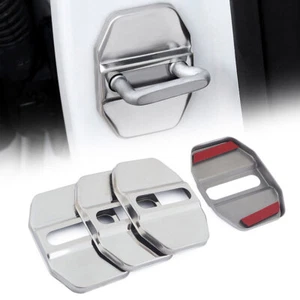 4 piezas Acero inoxidable Puerta de coche Cerradura Hebilla Protectora Recorte Accesorios para coche - Imagen 1 de 7
