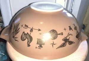 Vintage Pyrex frühe amerikanische #444 Cinderella Rührglas Schüssel 4 Quart - Bild 1 von 8