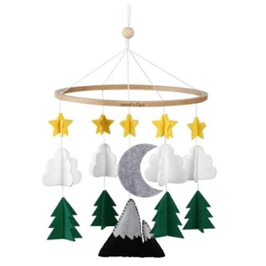 Baby Crib Mobile (Starry Woodland Night, Short Evergreen) - Baby Shower Gift - Picture 1 of 2